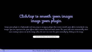 Click/Tap To Smooth Zoom Images – Image Zoom Plugin