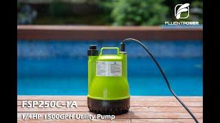 FLUENTPOWER 1/4HP 1500GPH Submersible Utility Pump