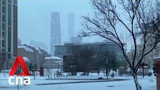 Beijing welcomes its first snowfall of the season