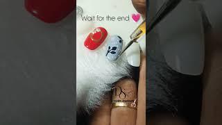grey shade with leaf art🩶 #ytshorts #shorts #dreamsalon2001 #naildesign #sanjana #newyoutuber