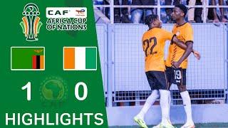 Zambie vs Côte d'Ivoire 1-0 RÉSUMÉ | Éliminatoires Coupe d'Afrique des Nations 2024