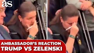 TV captures UKRAINIAN AMBASSADOR'S REACTION during TRUMP-ZELENSKY CLASH