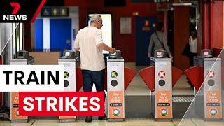 Last minute crisis talks underway to stop worst train strike in history | 7NEWS