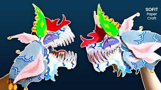 How to make a paper Dragon Clown on hand. / Sofit PaperCraft / DIY