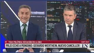 Milei echó a Mondino: Gerardo Werthein,  nuevo canciller