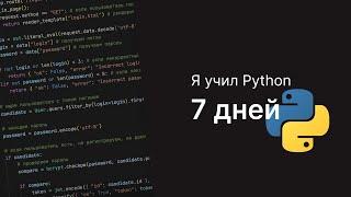 Я Учил Python 7 Дней и Вот Что Вышло | Degreet