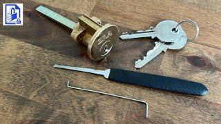 946.  Bend it Like Brummie - ERA rim cylinder door lock picked open with half diamond lock pick