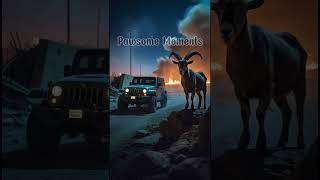 The Most Unexpected Desert Encounter | Jeep & Wild Goat  | Pawsome Moments #shorts #short#shortfild