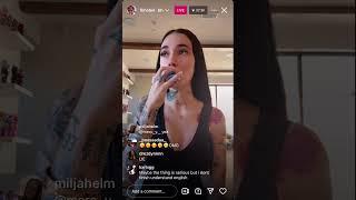 Bhad bhabie instagram live responding to Alabama barker #bhadbhabie #instagramlive #alabamabarker