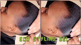 Updated: How to apply Eco styling Gel on Natural 4C Hair. Extension Hairstyles.