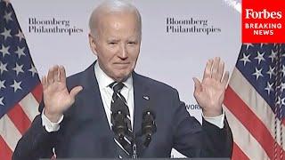 President Joe Biden Delivers Climate Remarks At The Bloomberg Global Business Forum