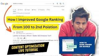 Rank Website on Google FIRST PAGE - Scalenut SEO Tutorial for Beginners