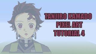 Minecraft Tanjiro Kamado Pixel Art Tutorial Part 4 (Demon Slayer /Kimetsu no Yaiba)