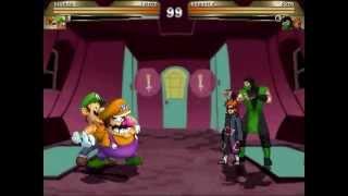 MUGEN: SSBB Wario & SSBB Luigi Vs. Pain & Reptile