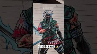 Drawing Kakashi Hatake ️ #drawing #naruto #Kakashi #shorts