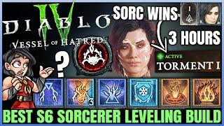 Diablo 4 - New Best Sorcerer Leveling Build - Season 6 FAST 1 to 60 Torment Guide Vessel of Hatred!