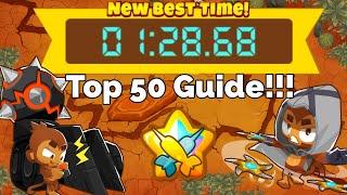 Btd6 Race The Backline in 1:28.68 Top 50 Guide!!!