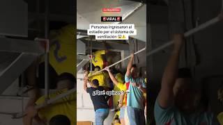 ARGENTINA vs. COLOMBIA: Personas ingresaron al estadio por el sistema de ventilación #shorts #lr