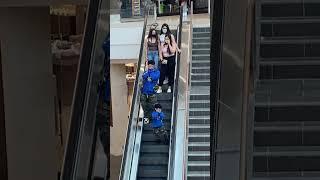 Fire dancing on an escalator #justmaiko #dance #shorts