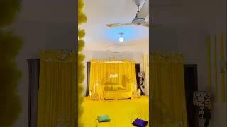Yellow theme house mehndi decoreations #desiweddings #wedding #decoration #mehndidecoration