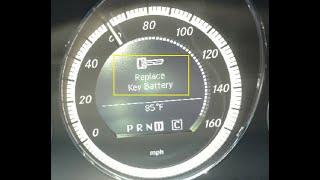 When does a Mercedes Replace Key Battery light come on