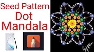 How To Draw Dot Mandala || Seed Pattern || Digital Design #4