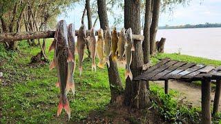 ASÍ SALIÓ LA PESCA, CON MAL CLIMA. PESCA EN EL BRAVO 