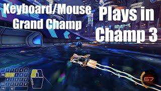 Rocket League Keyboard and Mouse GC plays in Champ 3