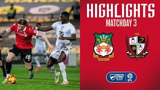 HIGHLIGHTS | Port Vale vs Wrexham (Bristol Street Motors Trophy)