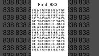 You can spot 883 within 6 sec, but your friends ?? #puzzles #brainteaser #oddoneout #100k #spotit