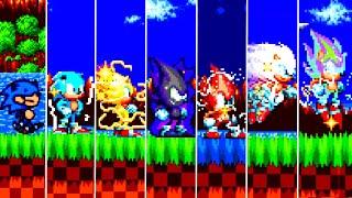 EVOLUÇÃO DO SONIC, SUPER, FILME, DARK, LIGHTNING, HYPER, MUI E ULTIMATE! Evolution Forms Sonic Mania