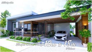 Simple House | House design idea |  12m x 18m (216sqm) | 3Bedroom