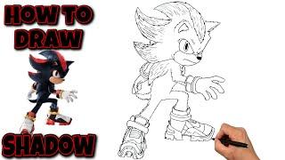 How To Draw SHADOW | STEP BY STEP | Sonic The Hedgehog 3 #drawing #sonic3