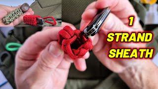 Easy 1-Strand Cobra Weave Paracord Knife Sheath Tutorial