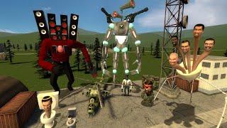 PLAYING NEW MECHA SPEAKER MAN BOSS VS NEW HYDRA SKIBIDI DOM DOM TOILET VS SIREN HEAD In GARRY'S MOD