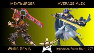 Immortal Fight Night 207 Wnrs Semis - MeatBurger (Shulk) Vs Average Alex (Ike) - SSBU