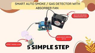 SMART AUTO SMOKE GAS DETECTOR WITH ABSORBER FAN, ONLY 5 STEPs, MB-54 MULTI-SENSOR KIT V2, NO CODE