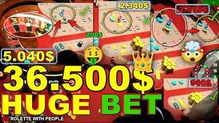 Live Roulette|Watch Double Huge Win Session 35.500$ /100$ Bet  at Las Vegas Casino  22/12/2024