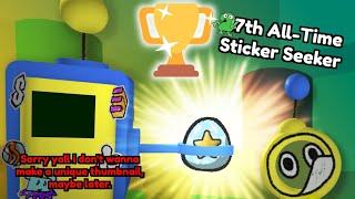 Finishing Sticker-Seeker Quest Machine Rank 200 + #27 All Time Sticker-Seeker | Bee Swarm Simulator