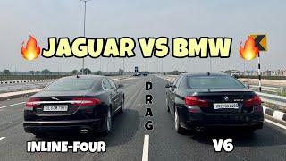 JAGUAR XF VS BMW 530D DRAG RACE 