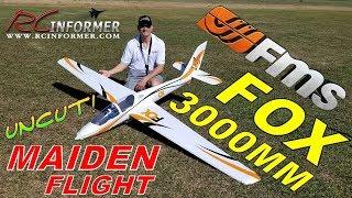 FMS FOX 3000mm Maiden Flight UNCUT By: RCINFORMER