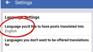 How to change Facebook translation back to English