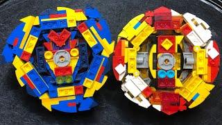 GIANT LEGO BEYBLADE BATTLE! | Brave Valkyrie VS World Spriggan