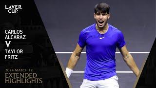 Carlos Alcaraz v Taylor Fritz Extended Highlights | Laver Cup 2024 Match 12