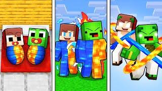 Mikey and JJ from Birth to WATER & LAVA in Minecraft (Maizen)