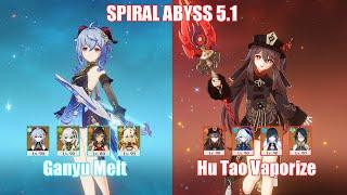 C1 Ganyu Melt & C0 Hu Tao Vaporize | Spiral Abyss 5.1 | Genshin Impact