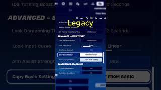 How to get OVERPOWERED LEGACY AIM ASSIST in FORTNITE #fortnite #fortniteshorts #shorts
