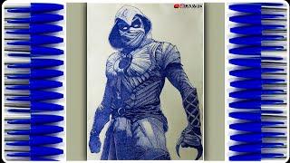 Moon Knight | Ballpen Drawing | K5 Arts | #26  #moonknight #marvel #marvelcomics