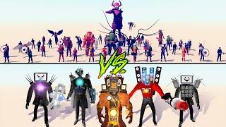 ALL MARVEL HEROES vs ALL TITANS (SKIBIDI TOILET TEAM) - Totally Accurate Battle Simulator TABS