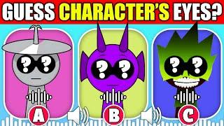 Guess The Horror Incredibox Sprunki Characters by Their Eyes + Emoj!  | OWAKCX, Clukr, Durple